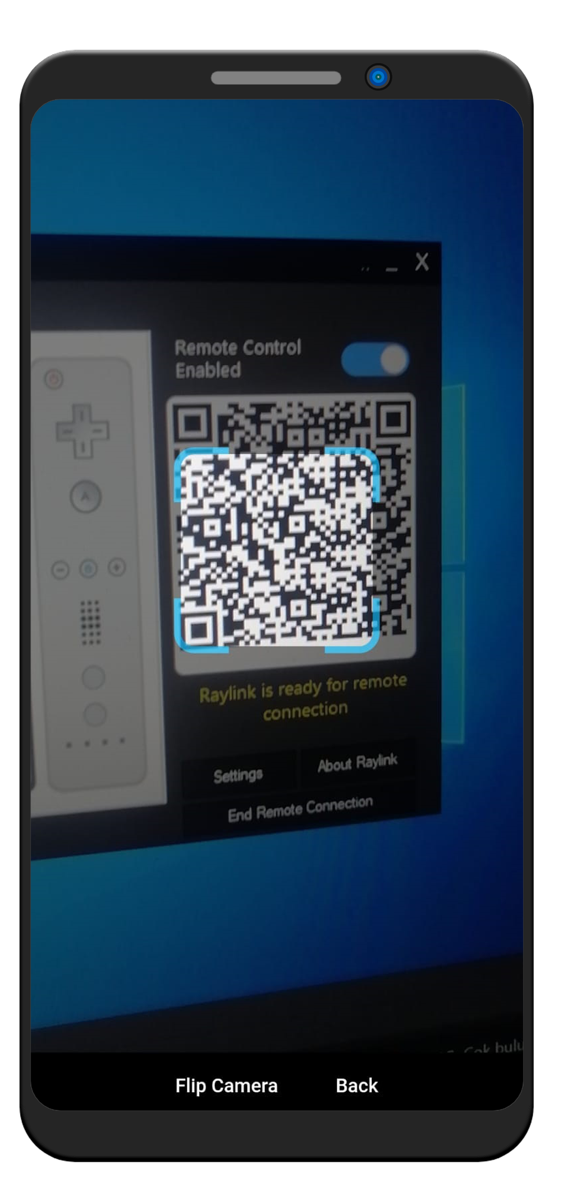 Raylink QR Code Scanning Page